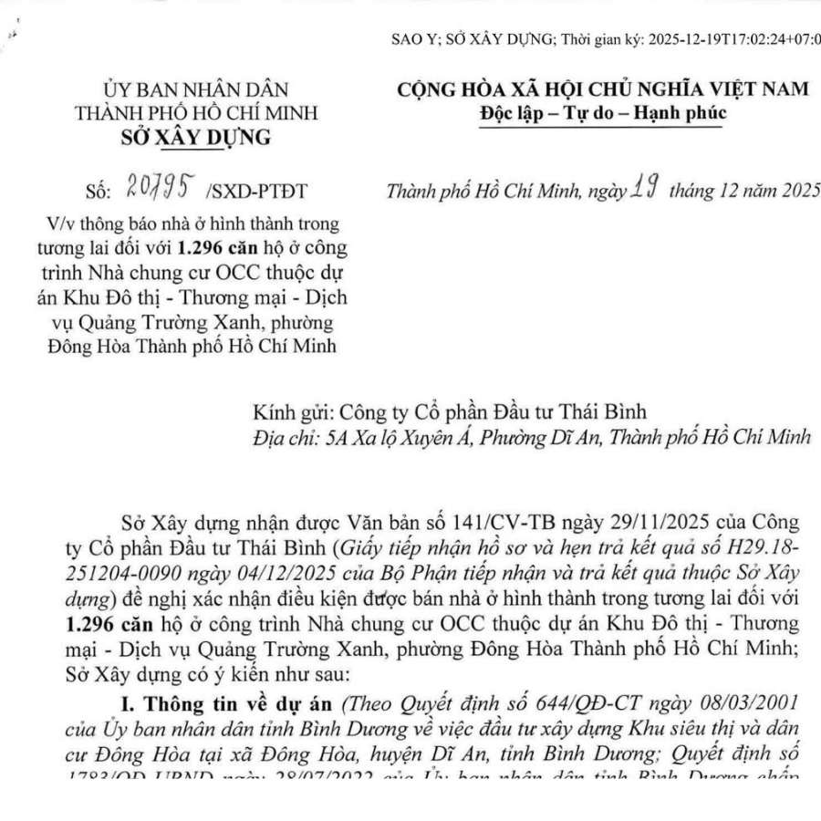 Giấy Phép Xây Dựng Căn Hộ Green Skyline 